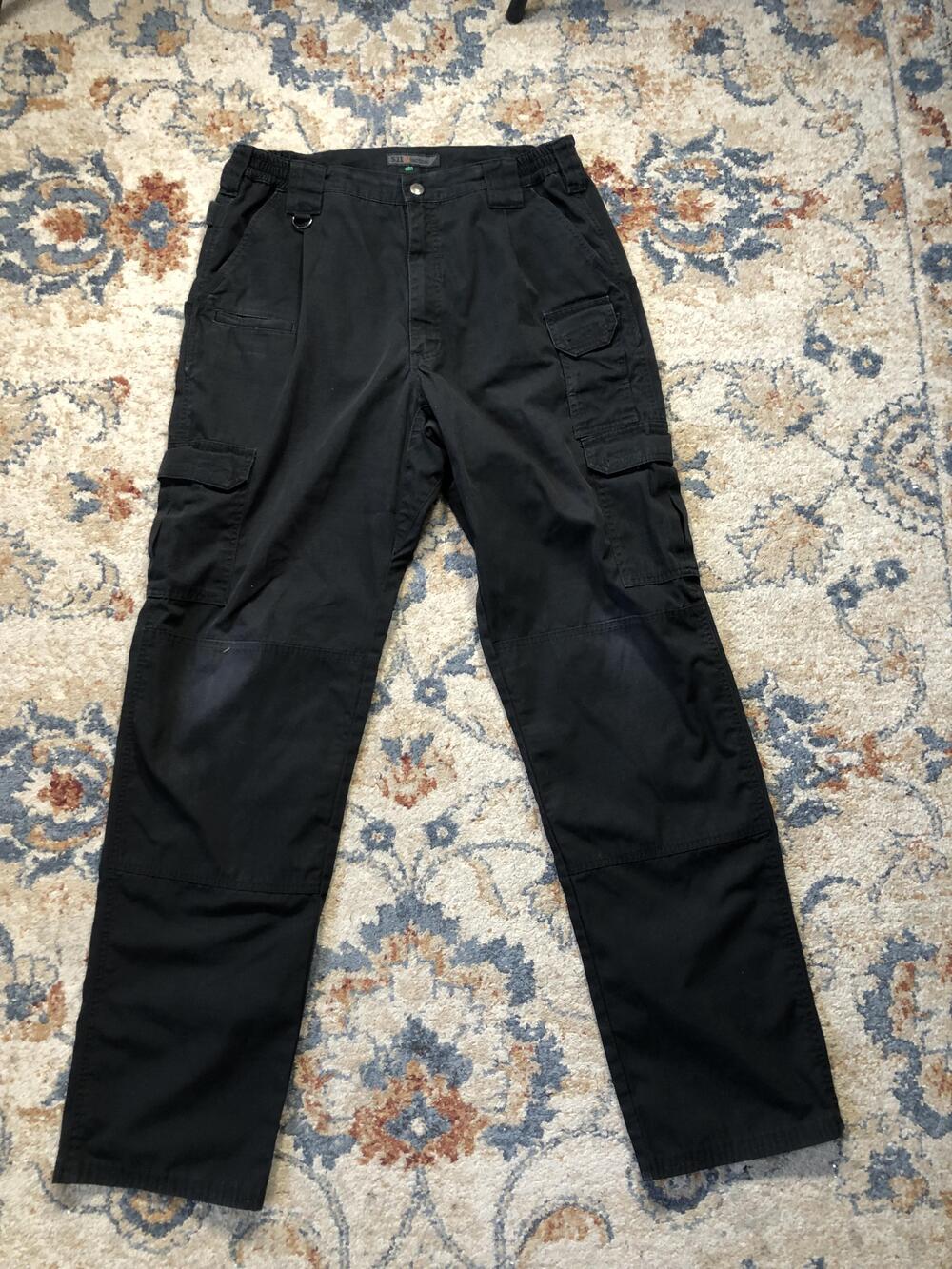 5.11 Tactical Pants Mens 32x34 Black Cargo Work Utility Ripstop Outdoor Pockets